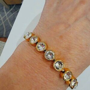 Touchstone Crystal by Swarovski golden ice bracelet